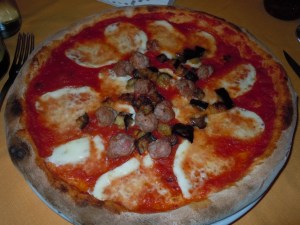 Fresh Mozzarella and Sausage Pizza